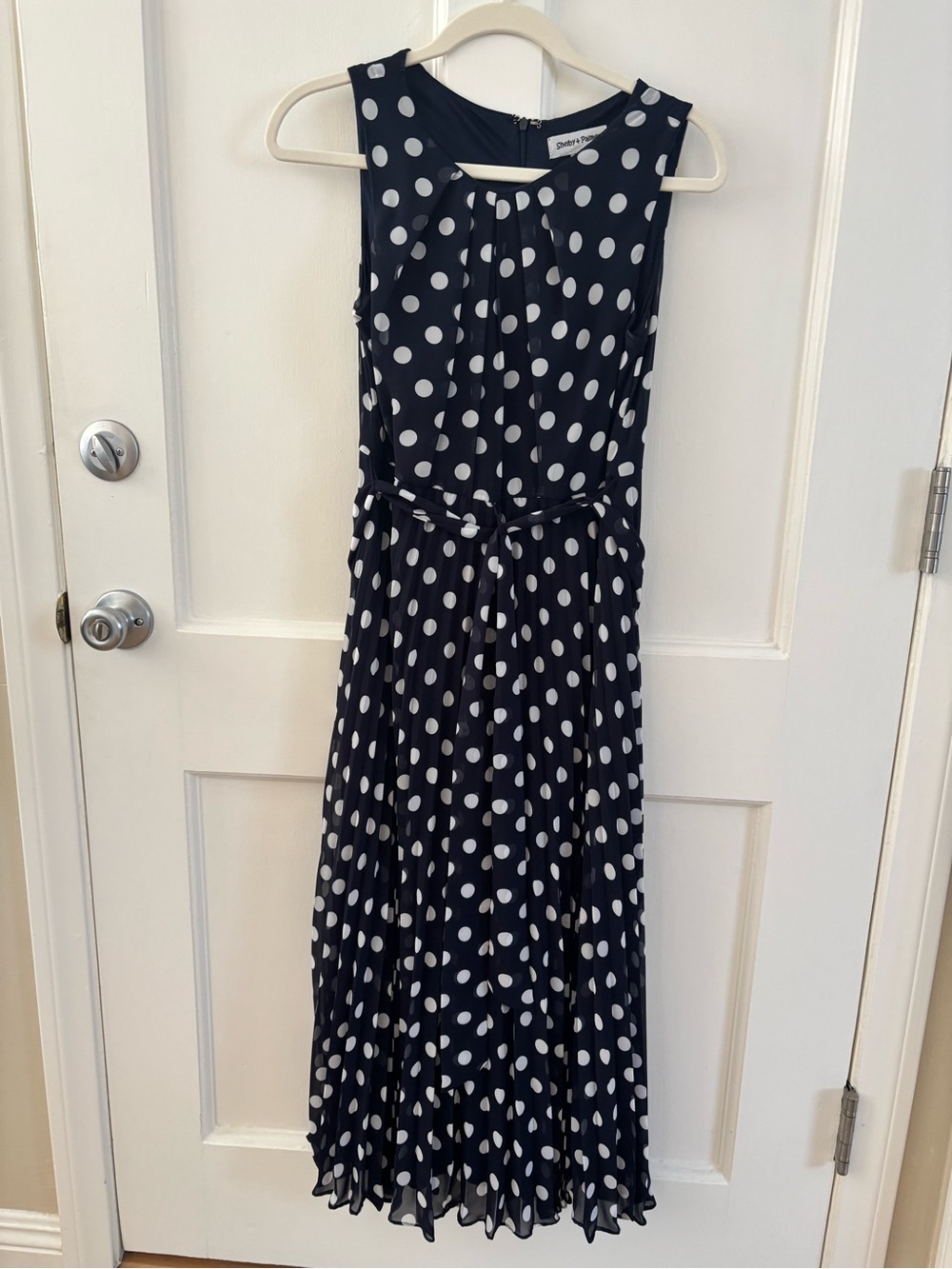 2 for $30 🌸Polka Dot Sleeveless Maxi Dress - Navy & White